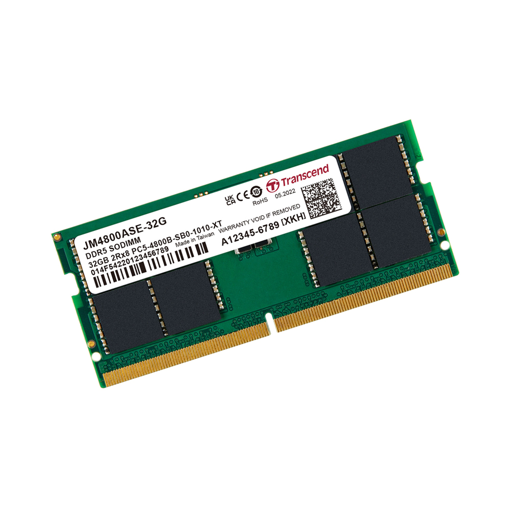 RAM NOTEBOOK (แรมโน้ตบุ๊ค) TRANSCEND 32GB JM DDR5 4800 SO-DIMM 2RX8 1.1V