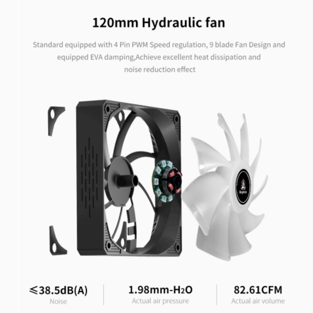 LUMOS G4 BLACK ARGB SYNC - 120MM 4 HEAT PIPE