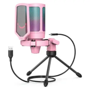 A6VP USB Mic w/ Tripod Stand RGB PK  (สีชมพู)