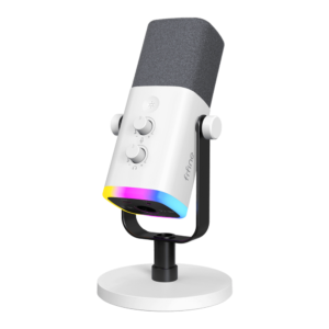 AM8W USB Dynamic Mic w/BasedStand RGB WH
