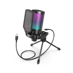 A6V USB Mic w/ Tripod Stand RGB BK